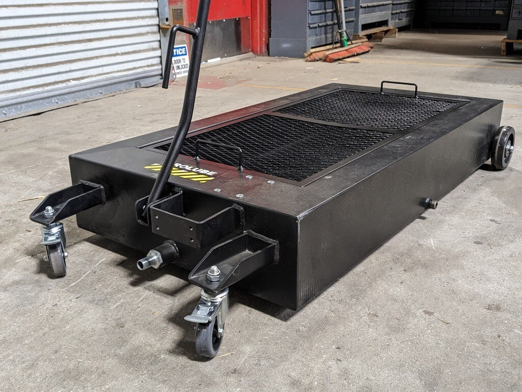 Pro Lube 18 Gal. Mobile Oil Drain Container Deck w/ Pump 42" x 22" x 6-1/2"