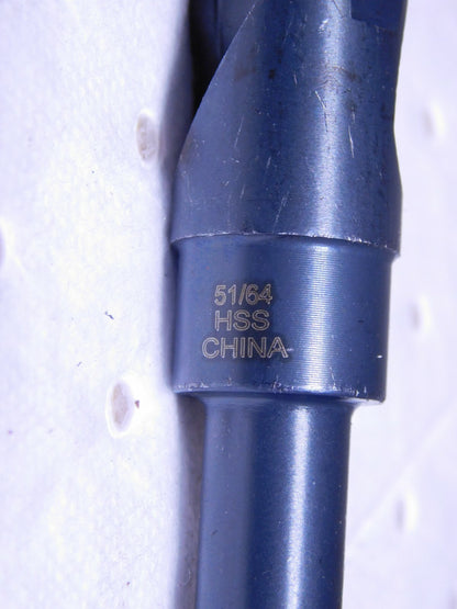 Interstate Silver & Deming Drill 51/64 Dia 118º Pt 1/2 Shank 3 Fl L 01340512