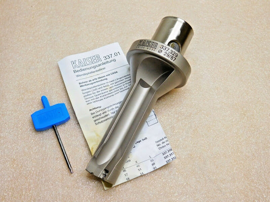BigKaiser Indexable Insert Drill 29mm Dia x 87mm FL x 127mm L w/CKS6 3xD 337.329