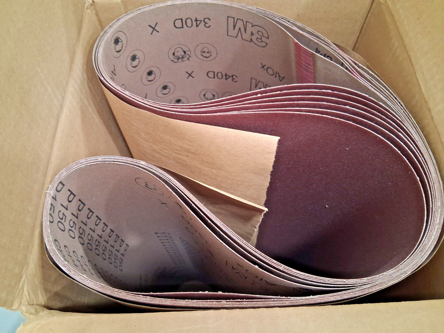 3M Aluminum Oxide Abrasive Belt 25" Wide 60" OAL 150 Grit 7010513099