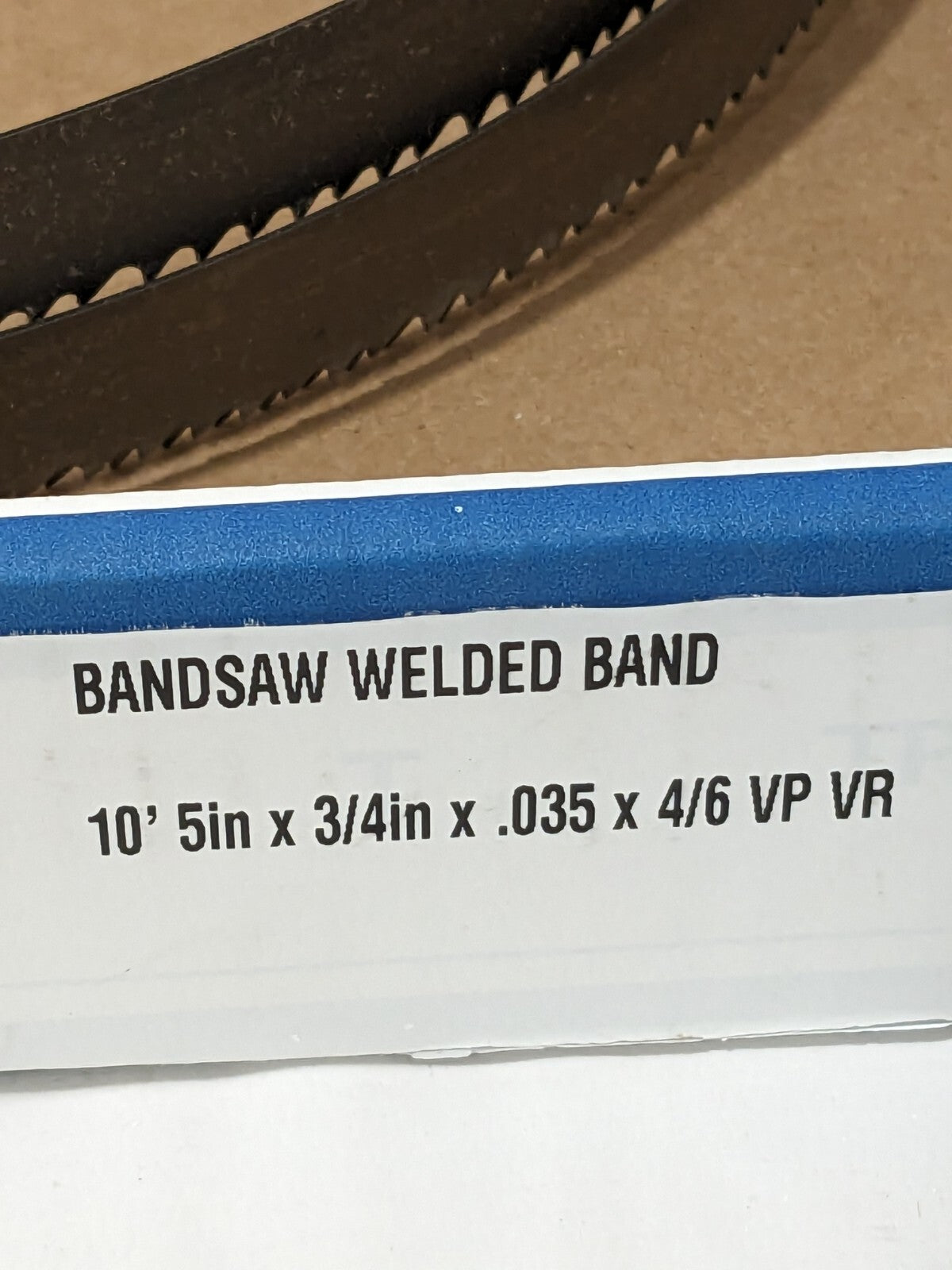 Irwin Welded Bandsaw Blade: 10' 5" L x 3/4" W x 4 to 6 TPI 87703I
