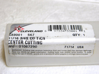 Cleveland Cobalt Dbl End Finishing End Mill 11/16 Dia 4Fl 5.625" OAL C33001