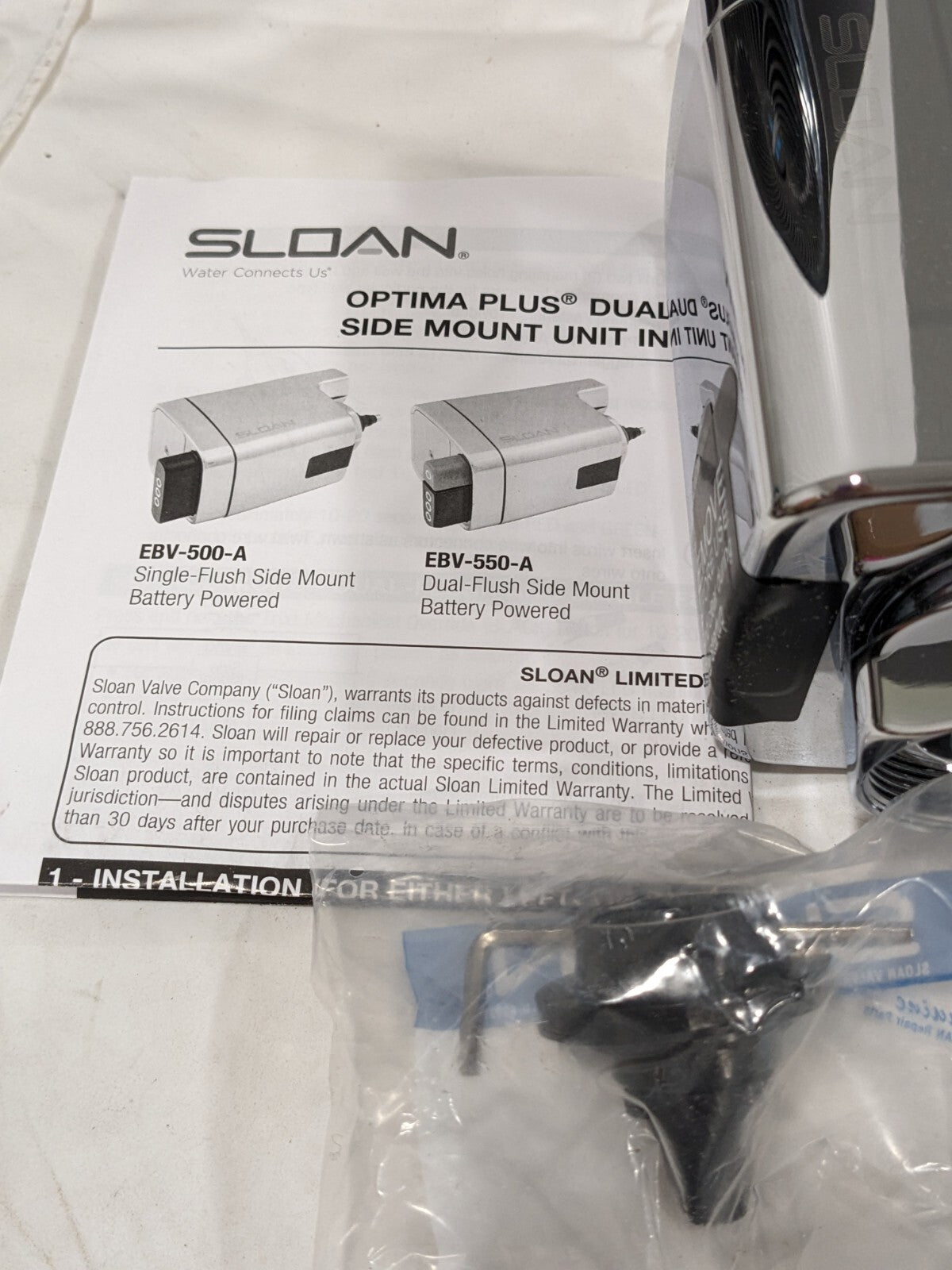 Sloan Optima Plus Flush Sensor Urinal/Water Closet Flushometer EBV500A