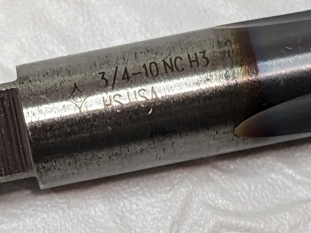 Cleveland Spiral Point Plug Tap HSS 3/4-10NC H3 3FL 1011-TC C55398
