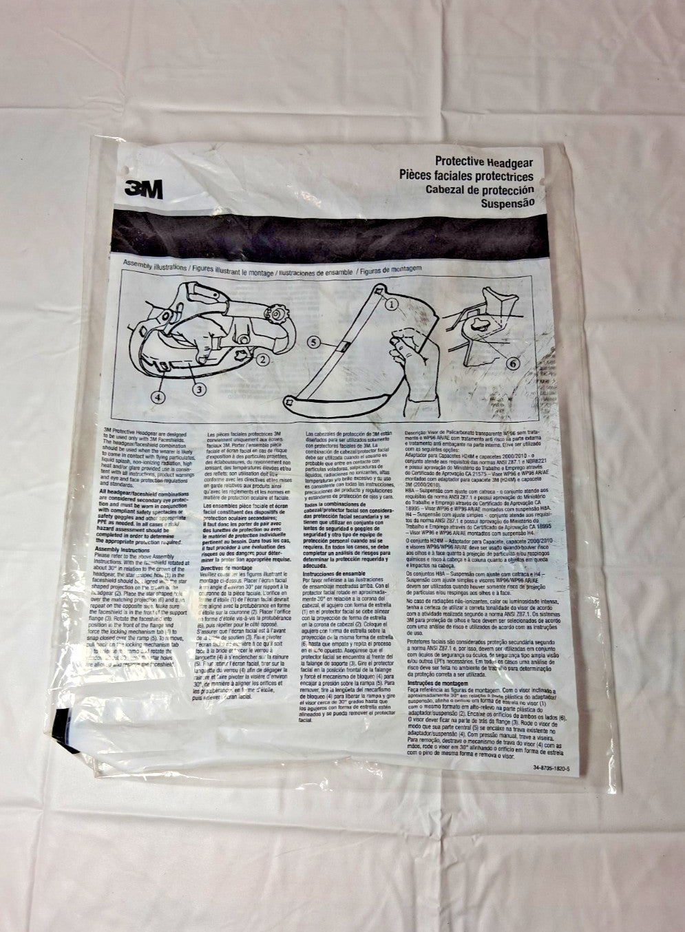 3M Face Shield &amp; Headgear Chemical Splash/Debris 82783