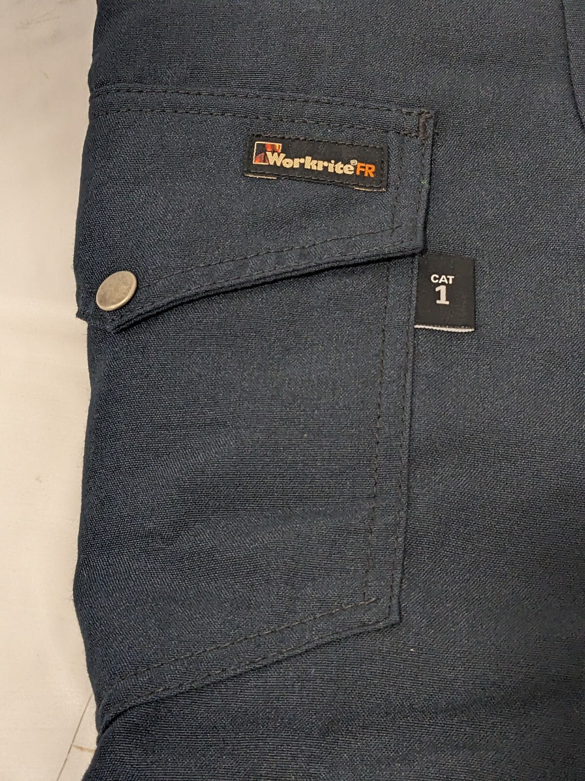 WORKRITE Navy Blue Coveralls Flame-Resistant 110NX45NB48 0S