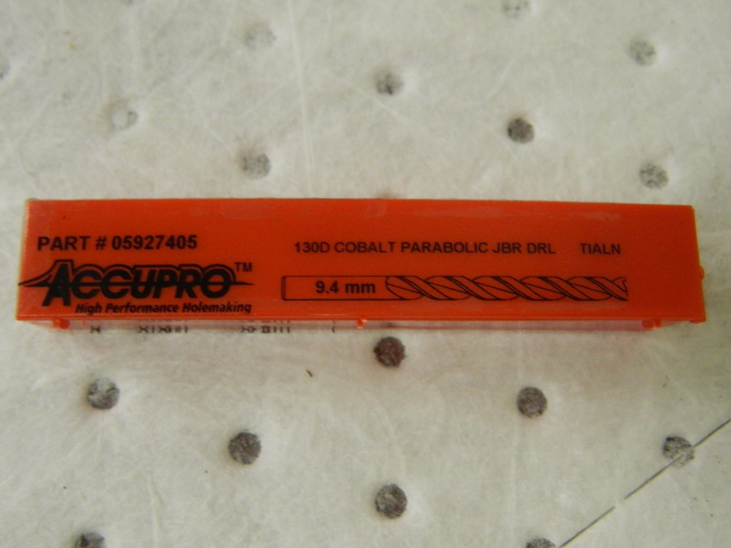 Accupro Cobalt Jobber Drill 9.4mm 130° Point TiAlN Finish 05927405
