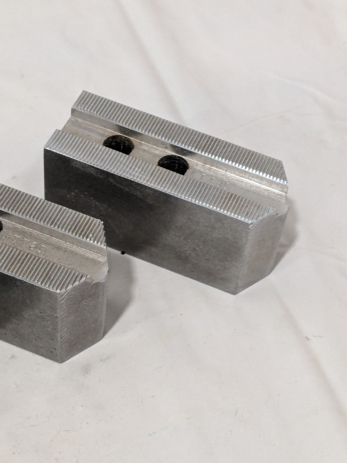 Abbott Soft Lathe Chuck Jaw: Serrated 1-1/2" OAW, 2" OAH, 4" OAL Qty 3 KTT8S