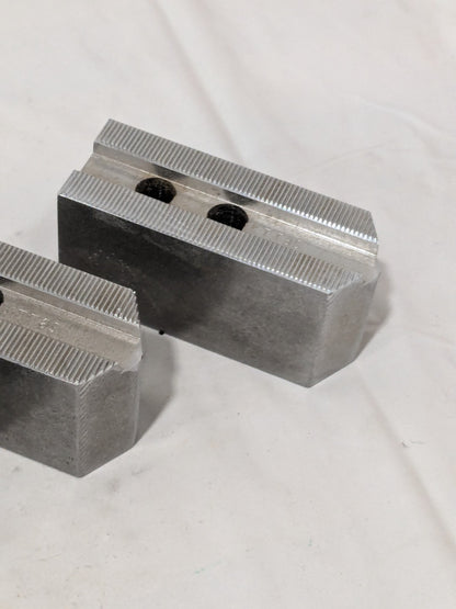 Abbott Soft Lathe Chuck Jaw: Serrated 1-1/2" OAW, 2" OAH, 4" OAL Qty 3 KTT8S