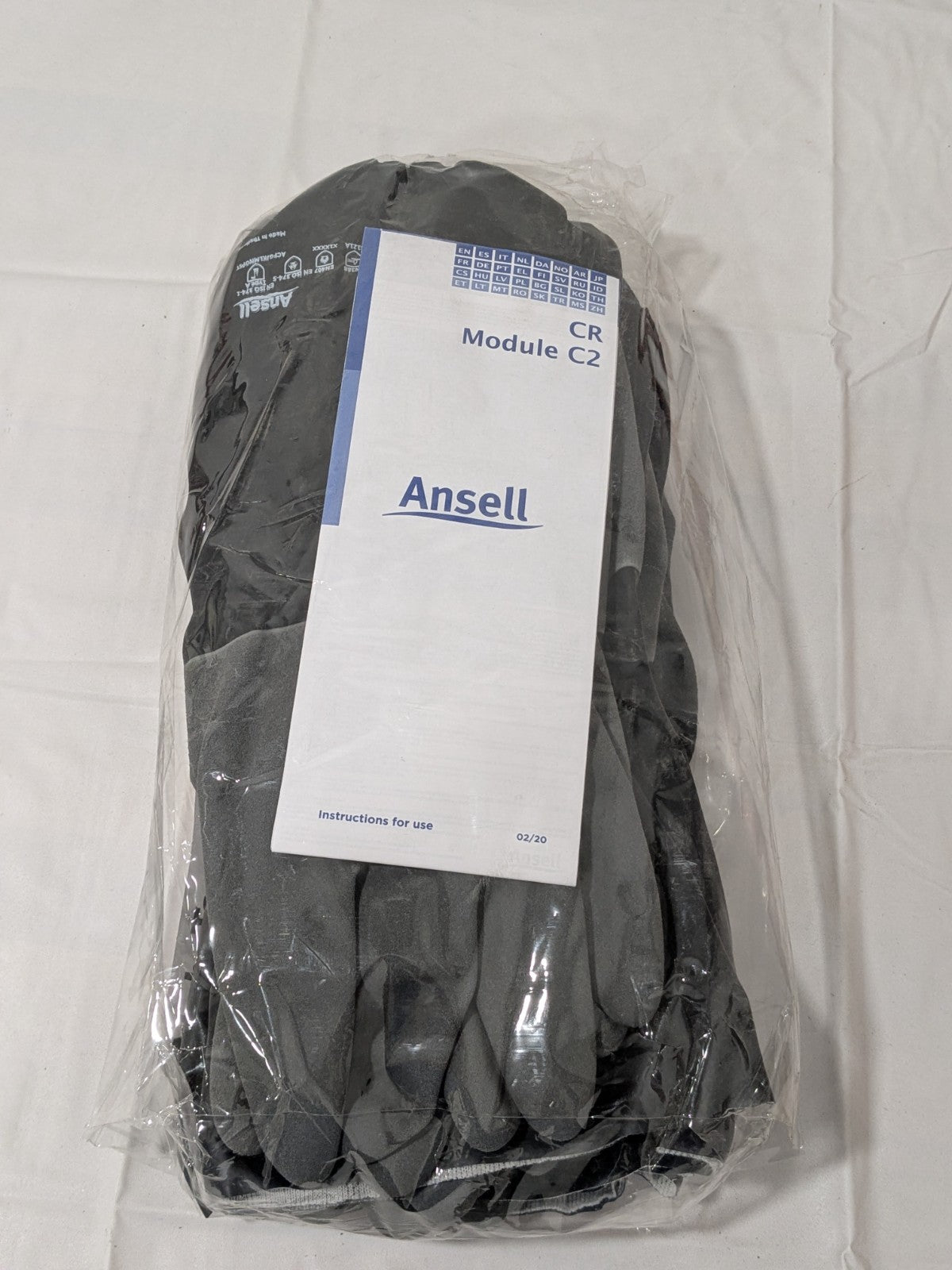 Ansell Size 11 Black, Nylon Lined Chemical Resistant Gloves 6 Pairs 53001110-NA