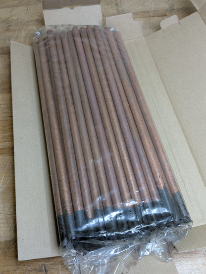 Qty. 50 Techniweld Arc Gouging Carbons 3/8" x 12" Copper Coat Pointed