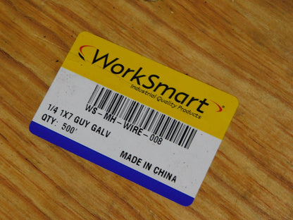 WorkSmart 1/4" Diam Aircraft Cable Approx. 350' WS-MH-WIRE-008 DAMAGE