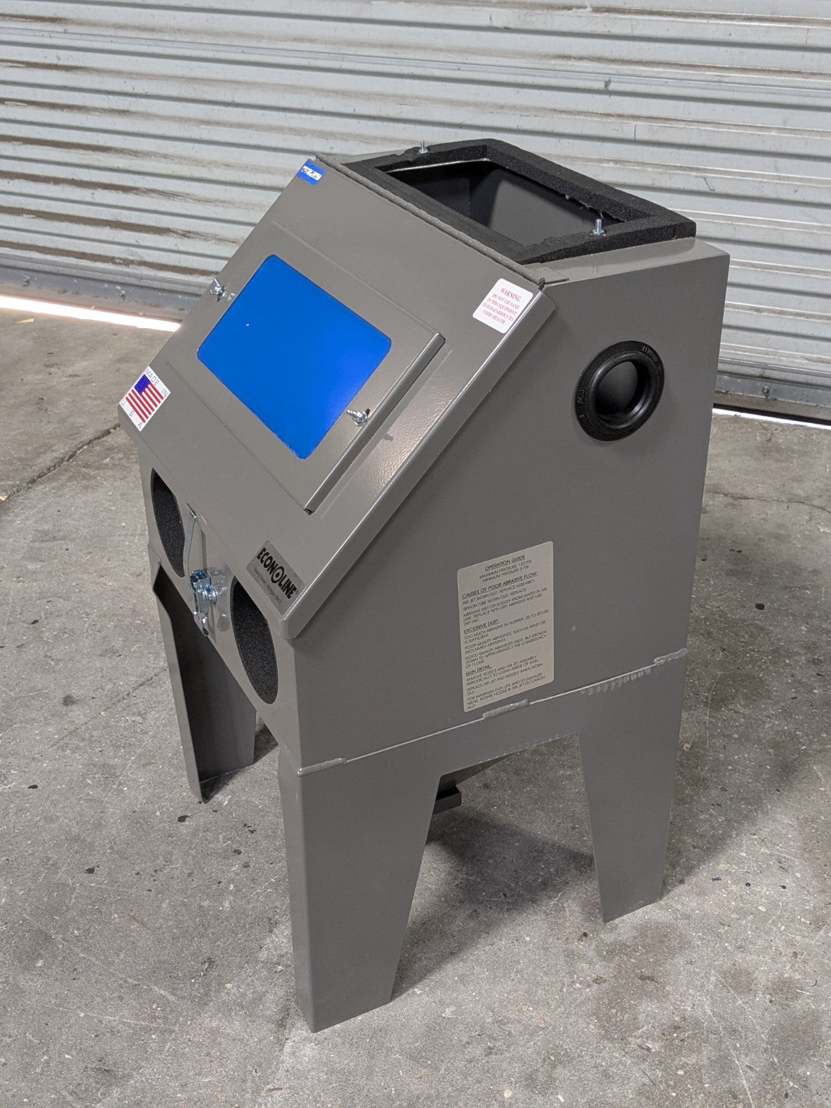 Econoline Mini Benchtop Blast Cabinet 18" x 16" x 16" Workspace SCRATCH N DENT