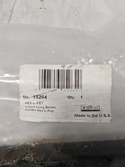 EKLIND Hex Key: 1", L-Handle, Long Arm 14-1/4" OAL 15264