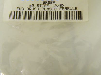 Pro Plastic Ferrule End Brush No. 2 Stiff 1/8" Shank Dia.QTY 12   BR2BP