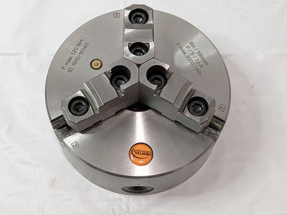 Hertel Self-Centering Manual Lathe Chuck 6" Dia 3-Jaw Plain Back P / S / 3J-A