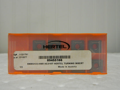 Hertel Carbide Turning Insert SNMG432 HMR Grade HC310T QTY 7 89455166