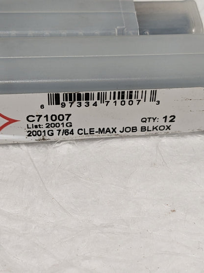 CLEVELAND Jobber Drill: 7/64" Dia, 118 deg Point, High Speed Steel Qty 36 C71007