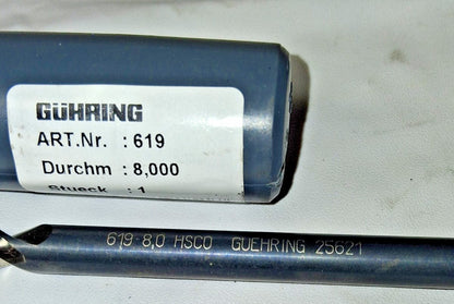 Guhring Extra Length Drill Bit 9.50 mm 130 deg Point Cobalt 619