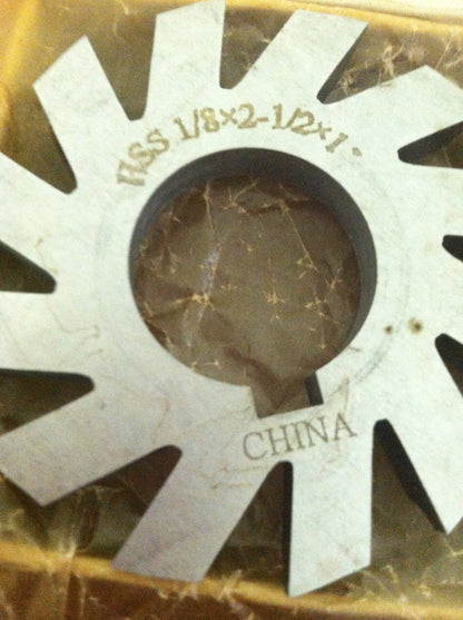 Precision 2-1/2" x 1/4" x 1" R.1/8 12T HSS RH Milling Cutter #317