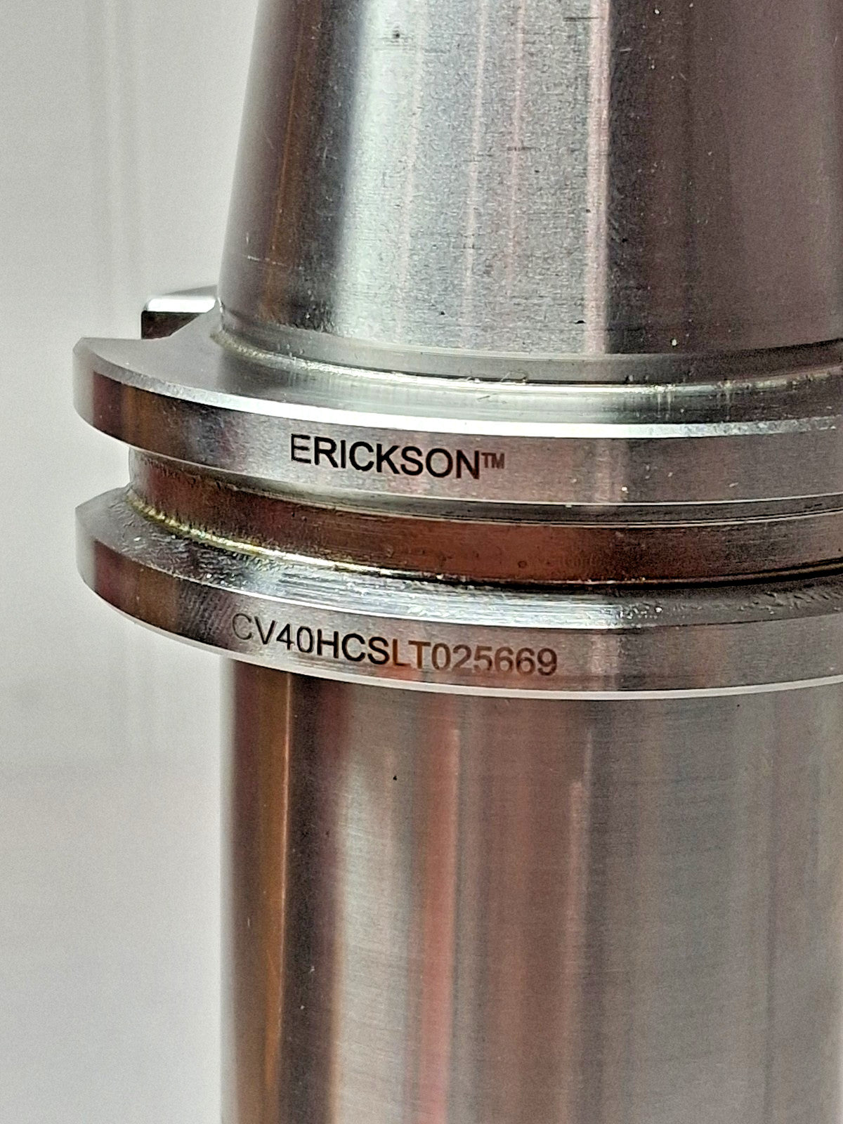 Erickson Hydraulic Tool Chuck CAT40 Taper Shank 1/4" Through Coolant 3019257