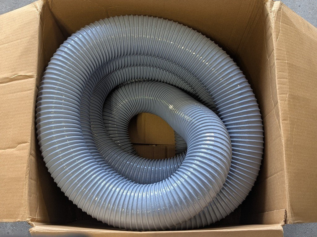 Hi-Tech Duravent Super Vac-u-Flex PVC Vacuum Duct Hose 25 Ft x 4 In I.D.