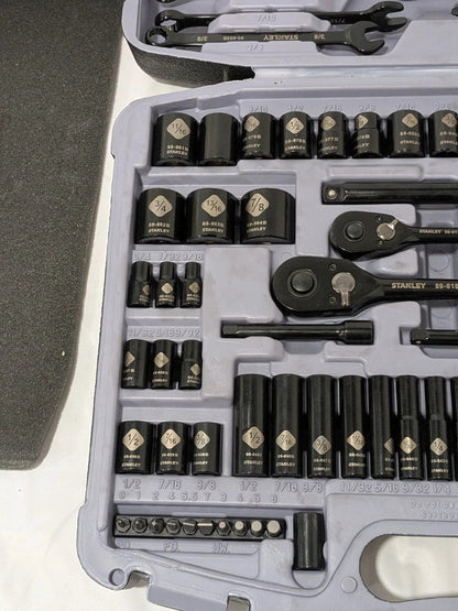 Stanley Socket Set: Deep Standard, 99 Pc, 1/4, 3/8" Drive 92-839