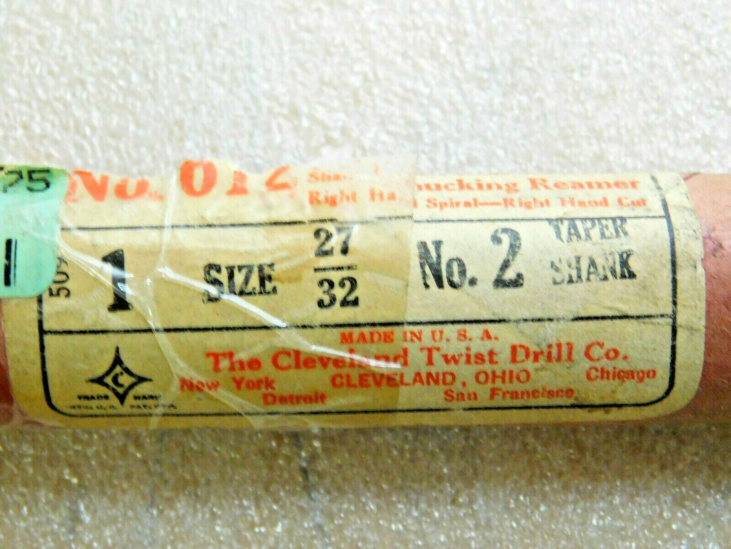 Cleveland Twist Drill Chucking Reamer HSS 2MT 27/32" x 9-1/2" OAL 8FL 612