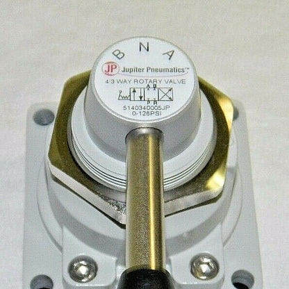 Jupiter Pneumatics 1/2" NPT 4/3 Way Rotary Valve  W/I Panel Nut 5140340005J