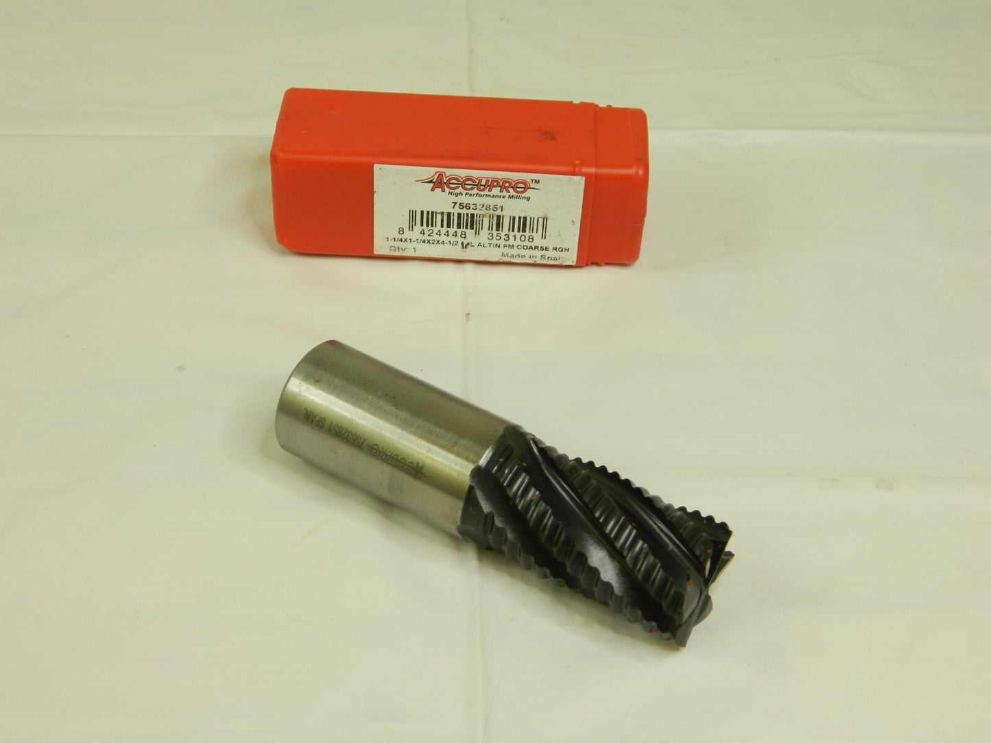 ACCUPRO Corner Chamfer End Mill 1.25 Dia, 2 LOC, 6 FL, Powdered Metal 75632851