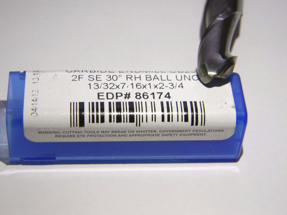 Niagara Cutter 9860 13/32" x 7/16" X 1" x 2-3/4" 2FL Ball En