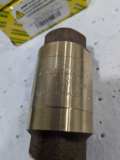 STRATAFLO Check Valve: 3/4" Pipe FNPT x FNPT Qty 2 400-075