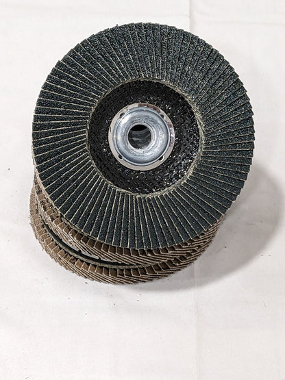 TRU-MAXX Flap Disc: 4-1/2" Dia, 60 Grit, ZA, Type 27 Qty 5 66254443450