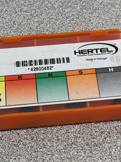 HERTEL Turning Insert: TPG222 HC1250T, Solid Carbide Qty 10 1002431