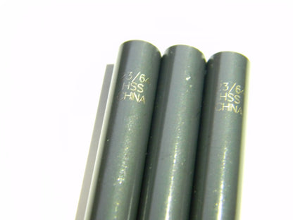 Interstate 23/64" x 6" HSS Oxide Aircraft Extension Drill Bits QTY 3  01000231