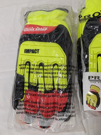 PRO-SAFE Gloves: Cut A4, Sz L Synthetic, Padded Grip Qty 2 Pairs 12812269