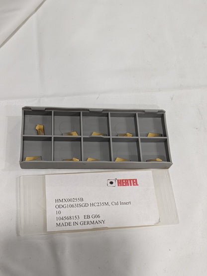 Hertel Carbide Insert ODG10631SGD Grade HC235M Qty 10 HMX00255B