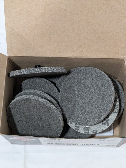 3M Deburring Wheel: 3" Dia, Density 2, Aluminum Oxide Box of 10 7100000858