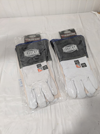 Ironcat Welding Gloves: PiP Sz XL, Leather, 2 Pairs, for TIG 6144/XL