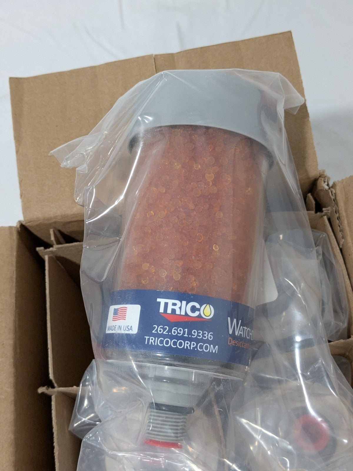 Trico Desiccant Breather 3/8" Thread, 3-1/4" Dia, 3-1/4" H Qty 6 WG-050207-S