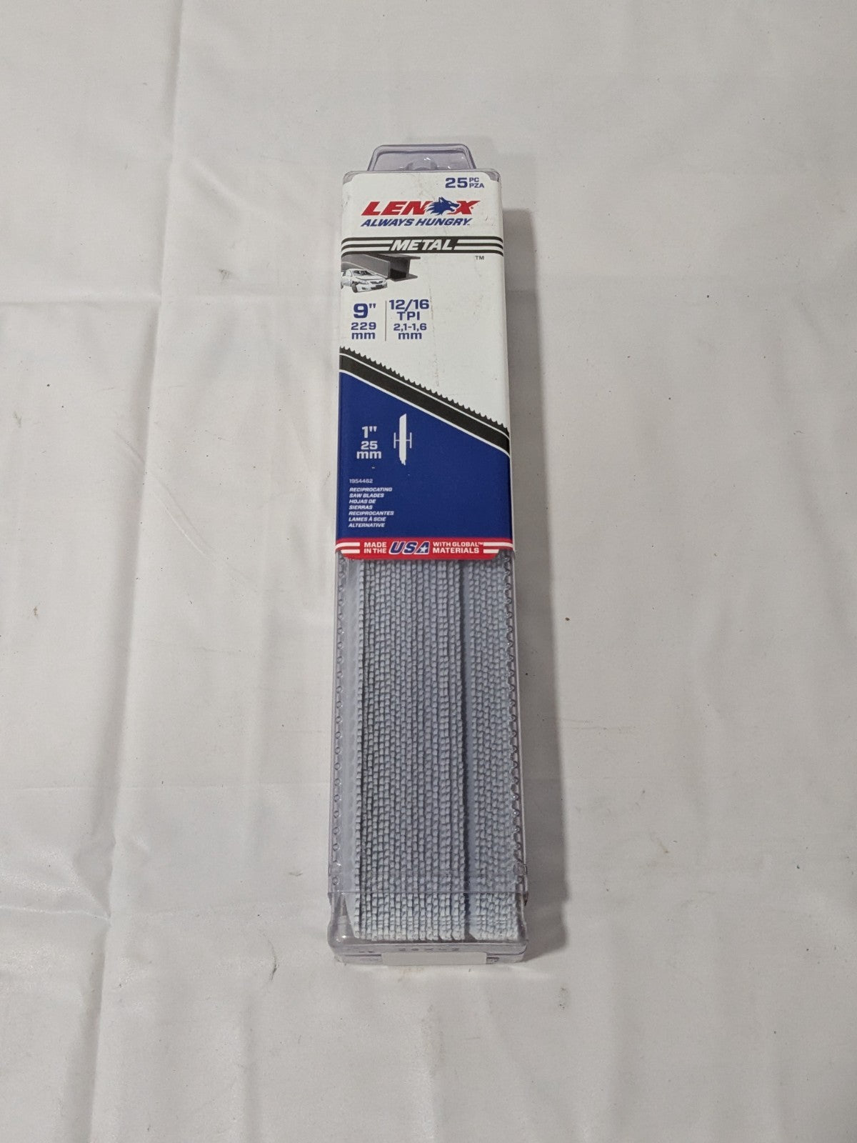 LENOX Reciprocating Saw Blade, 12" Long, 1" Wide, TPI 12/16, Pack of 25 1954463