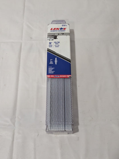 LENOX Reciprocating Saw Blade, 12" Long, 1" Wide, TPI 12/16, Pack of 25 1954463
