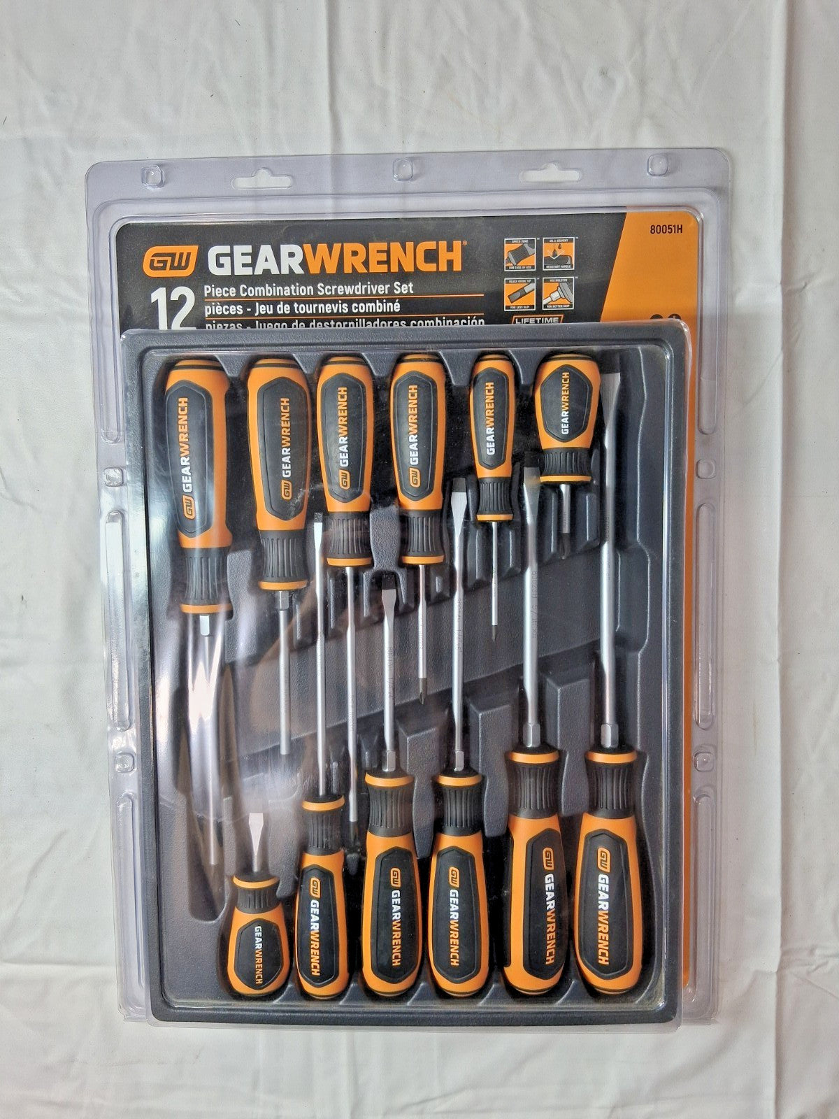 Gearwrench Phillips Dual Material Screwdriver Set 12 pcs 80051H