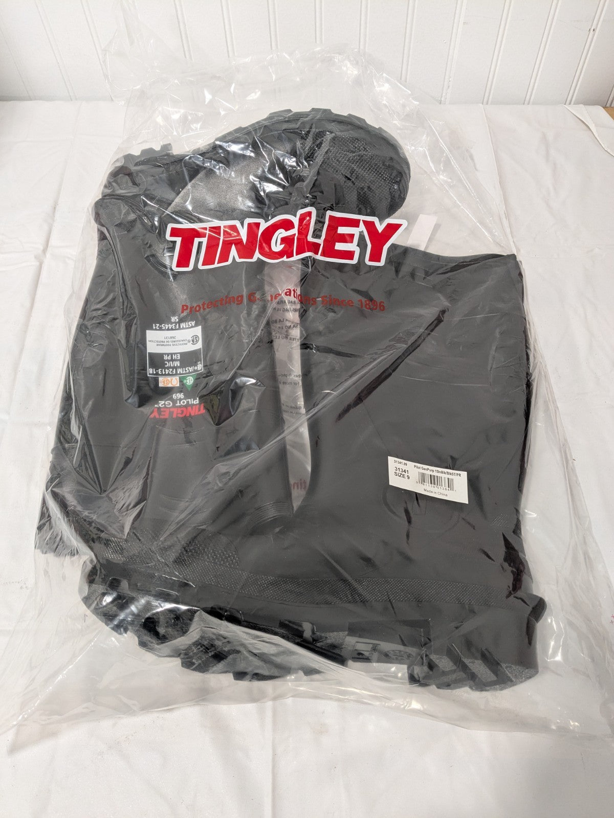 Tingley Work Boot: Size 9, Polyvinylchloride, Steel Toe, Knee Boot 31341.09