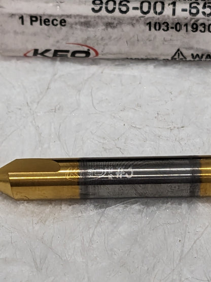 Keo Combo Drill & Countersink: #3, 1/4" Body Dia, Solid Carbide 19305-TIN