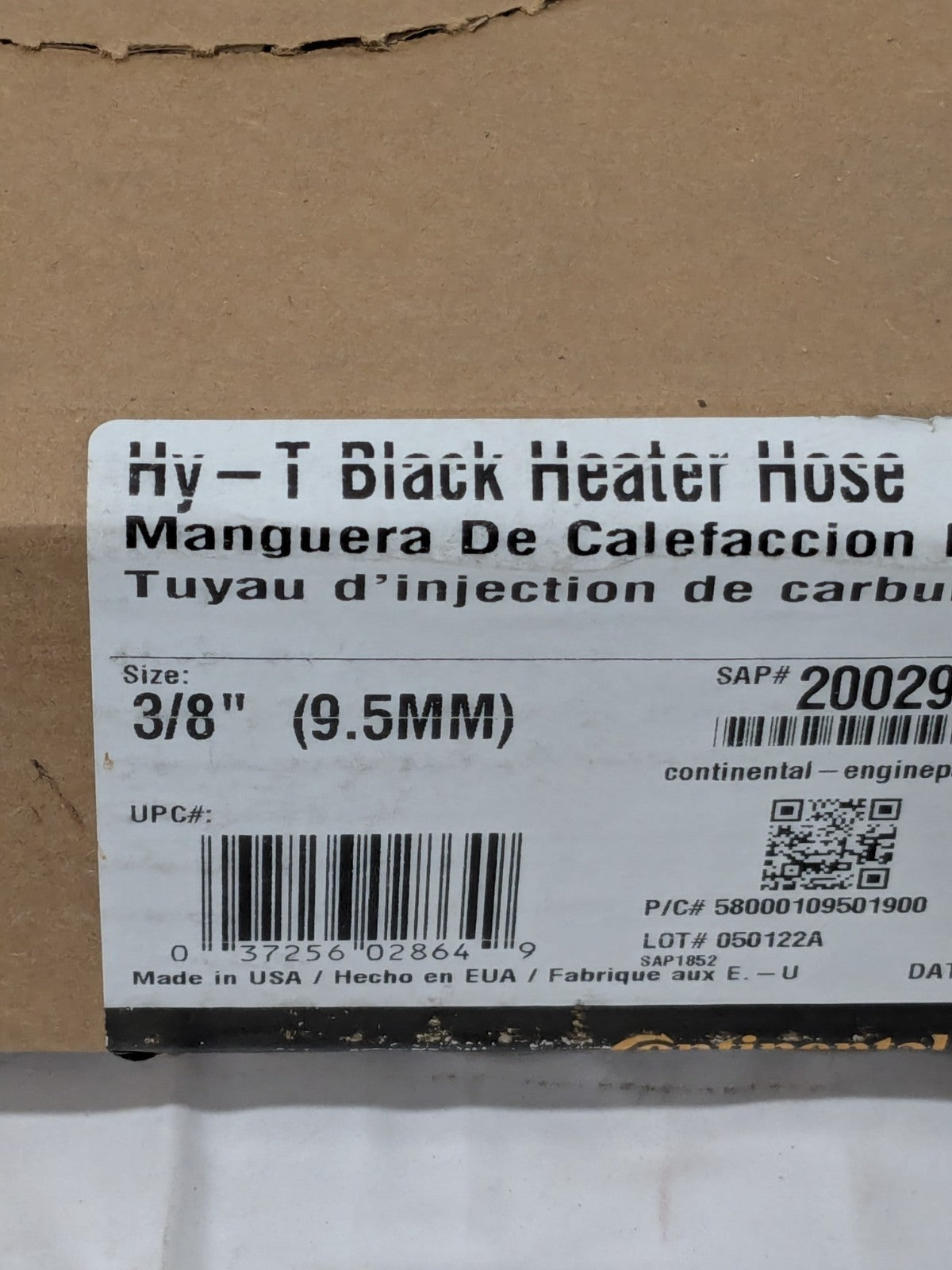 Continental ContiTech 50 Ft. Long x 3/8" Dia, Automotive Heater Hose 20029117
