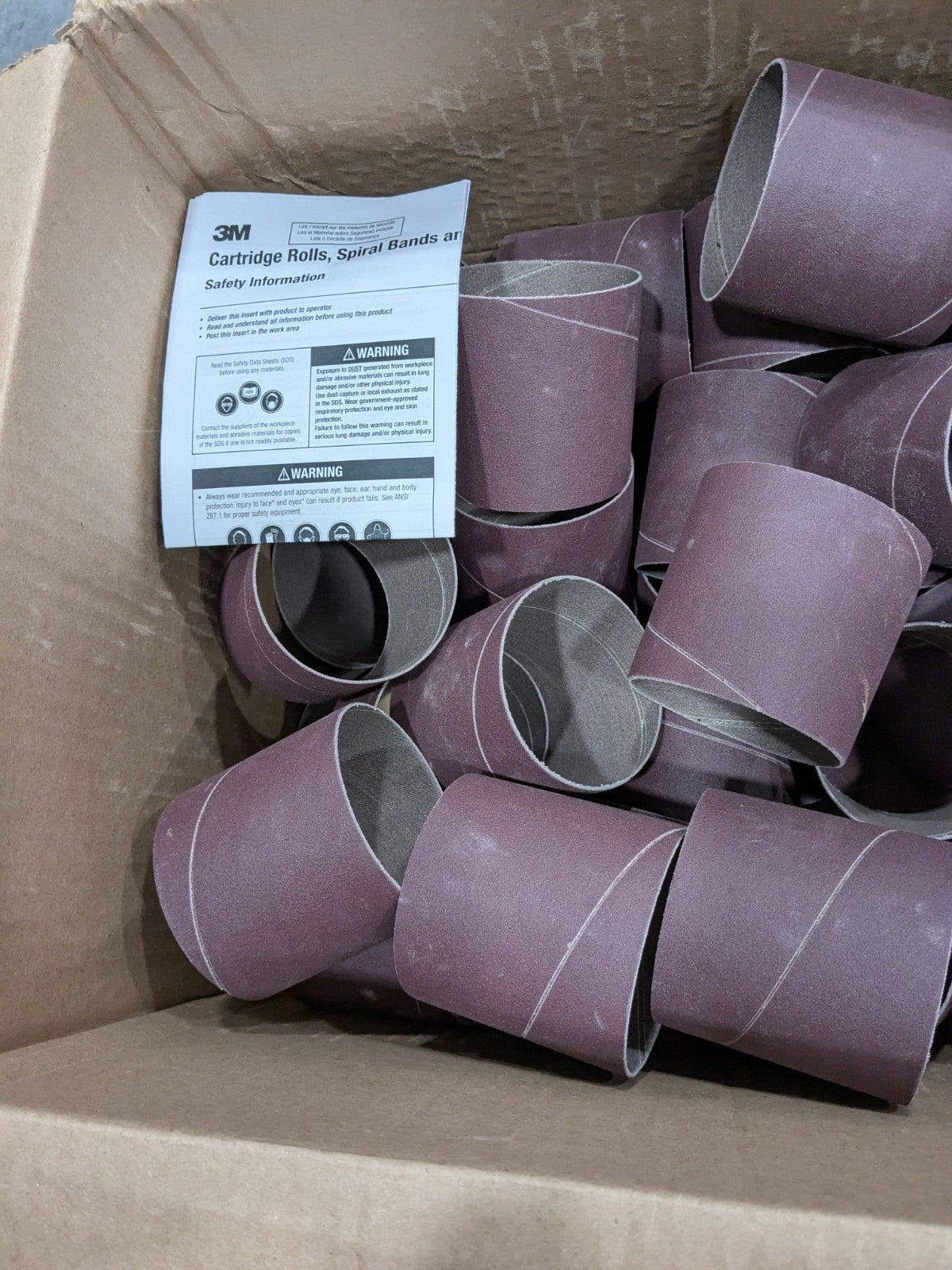 3M Cloth Spiral Band 3" X 3", 341D Grade P180 Box of 50 7100047021