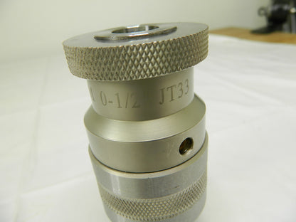 Drill Chuck: 1/2 Capacity, Tapered Mount, JT33 USED