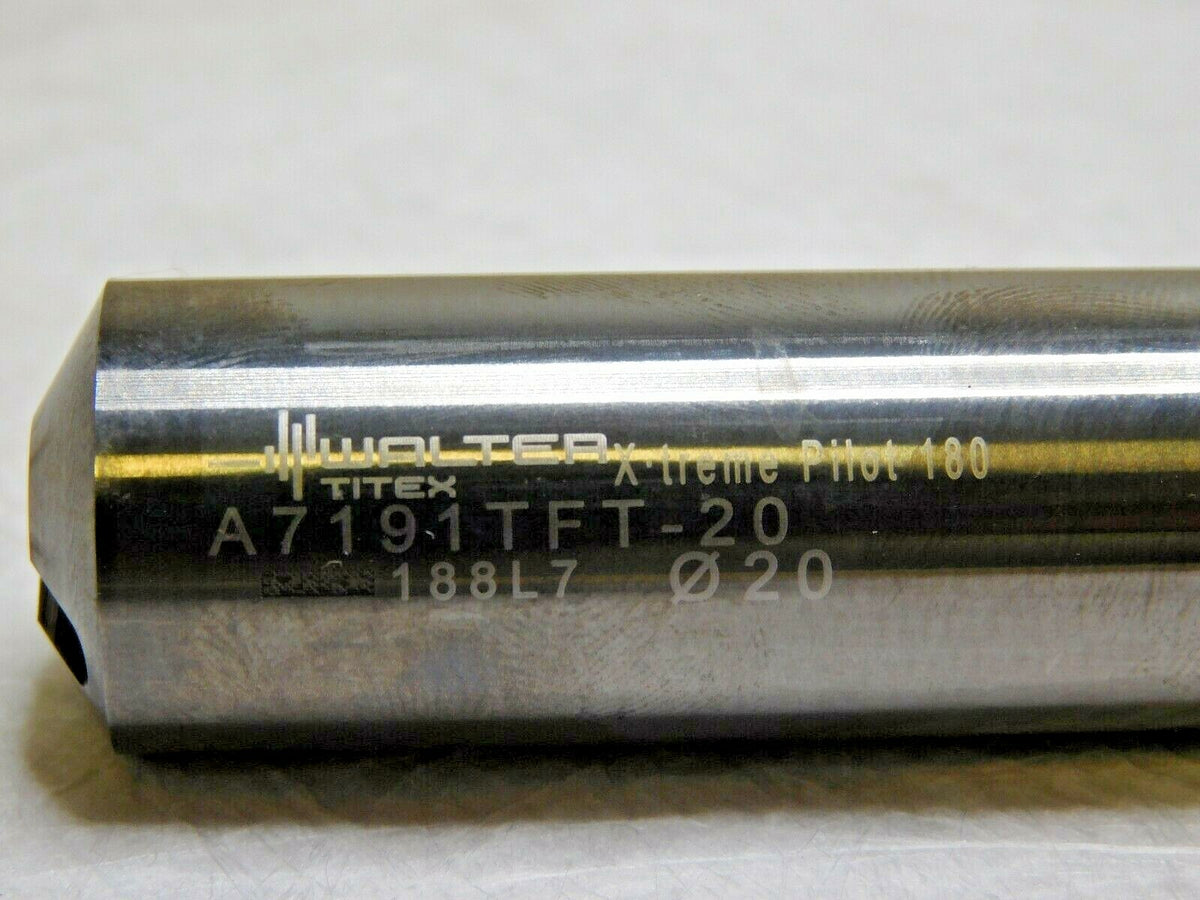 Walter-Titex Carbide Pilot Drill Coolant-Through 20mm 180°  A7191TFT-20