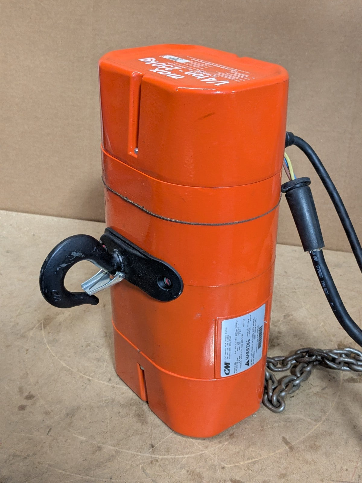 CM Valustar 10 Ft. Electric Chain Hoist 1/4 Ton Capacity 2401-10 Parts / Repair
